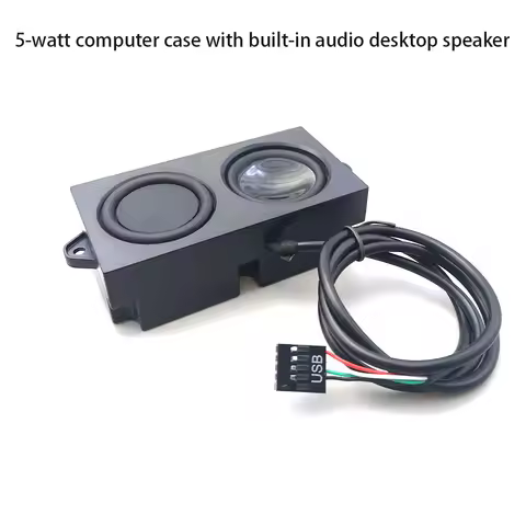 Computer case with built-in speaker, 5-watt speaker, sound card, motherboard, 9-pin speaker, subwoof
