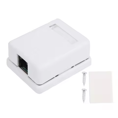 2Pcs Network Box Cat6 RJ45 Surface Mount Box RJ45-8P8C Non-Shielded Surface Mount Box Single Port AB