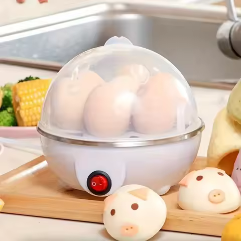 Multifunctional Electric Egg Cooker Automatic Egg Boiler 7 Eggs Mini Egg Cooker Kitchen Breakfast Ma