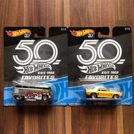 hot wheels volkswagen drag bus and 69 camaro yellow 50th Favorites