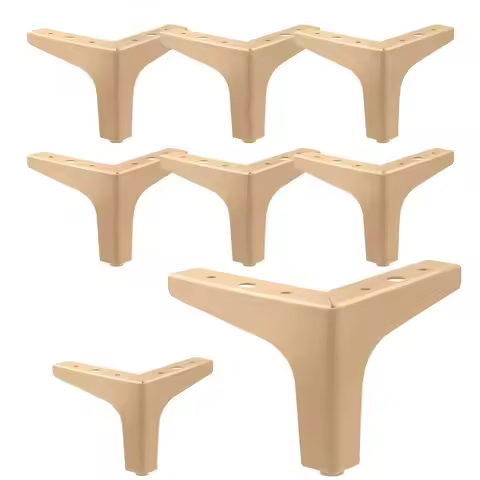 Legs Gold Feet Sofa Legs Replacement Set of 8 Metal Furniture Legs 4 Inch Triangle Feet