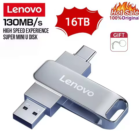Lenovo 16TB 8TB USB 3.2 Flash Drives U Disk High Speed Metal Pendrive WaterProof Type-C Memoria USB 