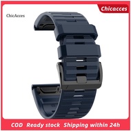 ChicAcces 26mm Silicone Sports Watch Wrist Strap Band for Garmin Fenix 6X 5X 3 HR D2 Bravo