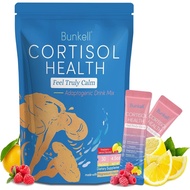 Bunkell Cortisol Powdered Drink Mix, Made with Magnesium Glycinate, L-Theanine, Ashwagandha & Vitami
