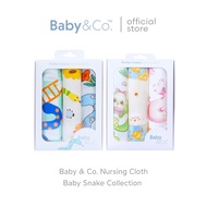 Baby and Co. Nursing Cloth Baby Snake Collection ผ้าอ้อม 30 x 30 นิ้ว แพ็ค 3 ชิ้น