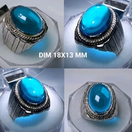 Aquamarine gemstone ring alpacaRing