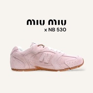 👟New Balance530 x Miu Miu 聯名款粉紅色麂皮拼接運動休閒皮鞋 ｜牛皮｜麂皮｜情侶款｜休閒｜運動鞋｜阿甘鞋｜德訓鞋 ｜聯乘✖️｜平底鞋