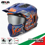 Gille Helmet YM-926 SQUADRON HANYA Motorcycle Helmets Modular Full Face Convertible Half Face