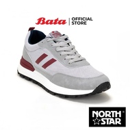 Bata บาจา by North Star รองเท้าผ้าใบสนีคเกอร์ แฟชั่น ลำลอง แบบผูกเชือก ดีไซน์เท่ห์ สวมใส่ง่าย สำหรับผู้ชาย สีเทา 8202057 สีกรมท่า 8209057