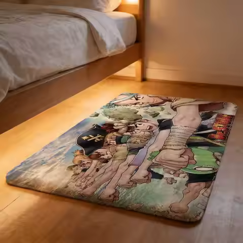 Classic Anime D-Dr. Stone Soft Cloud Plush Mat Non-Slip Shed-Free Absorbent Home Rug