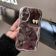 HP Samsung Galaxy A25 5G A15 4G A15 5G Phone Case Gold Line Marble Pattern Phone Case, Soft Silicone