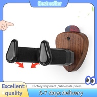 E7G-Wall Mount Guitar Hanger Holder Walnut Hook Ukulele Electric Guitar  Universal Bracket Adjustabl