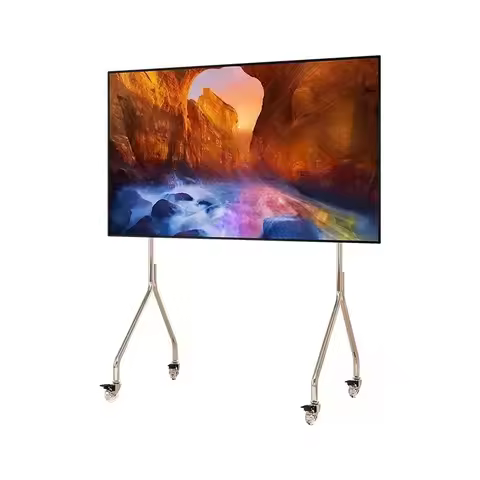 Home TV Stands TV Rack Bracket Movable Cart Suitable for 32-75 Inches TV Stainless Steel Universal H
