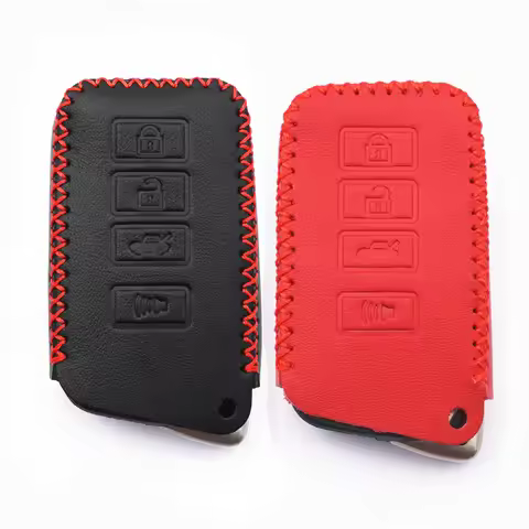 WFMJ 2Pcs Black Red Leather for Lexus IS ES GS RC NX RX LX 200 250 350 4-Button IS250 IS350 4 Button