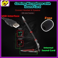Gaming Microphone USB Gaming MIC Gooseneck Mic Gamimg Murah Cheap Gaming Mic Computer Mic LED Light 