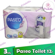Paseo Toilet Tissue 12Roll / pack 300sheet 3ply