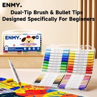 ENMY Dual Tips Acrylic Marker Washable Marker Pen Arcylic Marker Paint Drawing Colouring double head