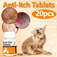 20pcs Pet Anti Itch Tablets Skin Disease Medicine For Anti Itching Allergy Treatment For Dog Cat