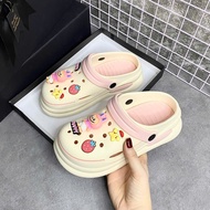 High-quality Women's Bread Sandals with Cute Labubu Patterns - Smooth Walking, Height Increasing, An