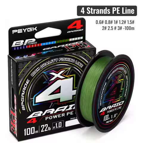 0.6/0.8-3.0# 4 Braided Fishing Line PE Abrasion Resistance 100M/150M Japan 4X Multifilament Line Sal