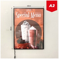 A2 Advertising Led Light Box, Ultra Thin Light Box, A2 Size Wall Mounted Electric Picture Frame | LS