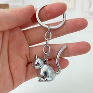 Lady Cat Key Ring Tag Metal Crafts Gift Cat Souvenir Key Chain Car Key Decoration