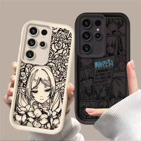 Frieren Flower Puzzle Phone Case For Samsung Galaxy S24 S25 S23 Ultra S22 S21 Plus FE A36 A56 A26 A1
