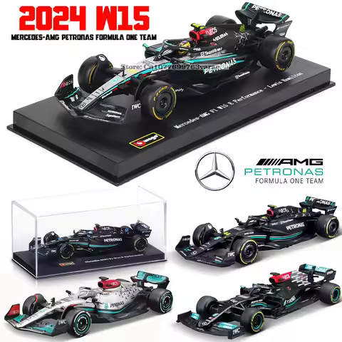 Bburago 1:43 Mercedes-AMG Petronas F1 Equipo W15 2024 # 44 Hamilton # 63 George Russell coche de ale