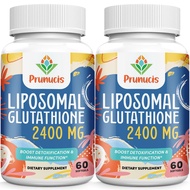 2400MG Liposomal Glutathione, Reduced L-Glutathione, Glutathione Supplement with Vitamin C, Master A