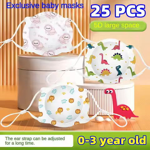 Baby face mask 3D stereoscopic for newborns from 0 to 6 months, infants from 1 to 3 years old 12 mon