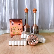 Thanh Lăn Ngải Cứu Đồng Đôi + 108 Điếu Ngải Thảo Dược Cho Spa Con Lăn Ngải Cứu Đơn/Đôi