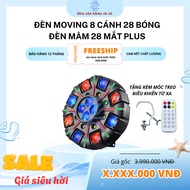 MOVING LIGHT 8 WINGS 28 PLUS PLATE LIGHT (remote control, suitable for karaoke rooms, events, weddin
