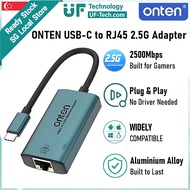 ONTEN 2.5G USB C Ethernet Adapter RJ45 LAN | 2500Mbps Network Card Laptop PC Gaming Low Latency iOS 