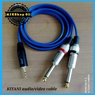 JACK MINI STEREO 3,5 TO 2 JACK AKAI KABEL CANARE 3 METER STOK