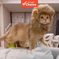 Pet Lion Mane Wig for Cat Dog, Funny Costume Hat, Cute Pet Headwear for Halloween Party, Photo Props