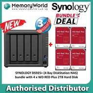 [SYNOLOGY Authorised Distributor] SYNOLOGY DS925+ 4 Bay DiskStation NAS bundle promotion with 4 x WD