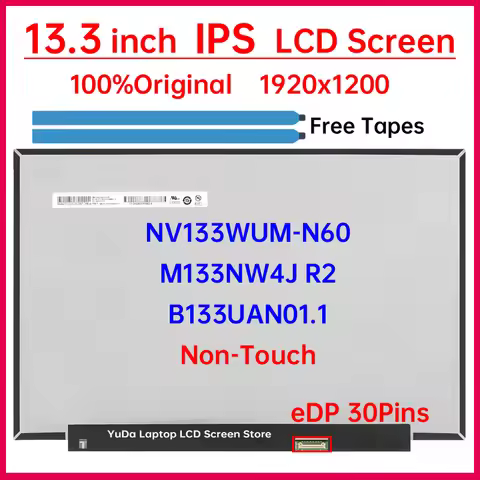 13.3 Inch Laptop LCD Screen NV133WUM-N60 M133NW4J R2 B133UAN01.1 For Dell Vostro 13 5310 Inspiron 13