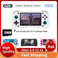 G28 Retro Handheld Video Game Console Linux Game Player 4.3 Inch HD Screen 128G Supports 20+ Emulato