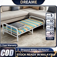 Extra Strong Foldable Single Bed Frame - Metal Structure 75/100/120CM With Comfort Mattress