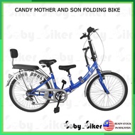 24" MOTHER &amp; SON CANDY FOLDING BIKE 24 INCH BICYCLE