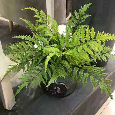 1pcs Artificial Plants Bedroom Party Home Decoration with 7 Branchs DIY Fake Green Persian Fern Leav