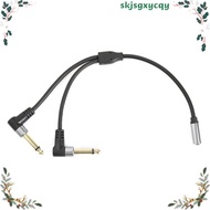 1/8 Inch Socket to 1/4 Inch Plug Y Splitter Adapter Cable 0.24M 3.5mm Female Stereo to Dual 6.35mm M