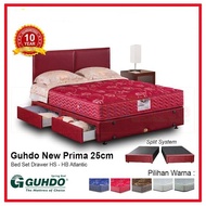 Set Springbed Guhdo new prima drawer HB Atlentic 160x200 promo murah