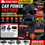 **CLEARSTOCK**CAR POWER PARTNER CAR CHARGER C80//48W//9.6A/4USB