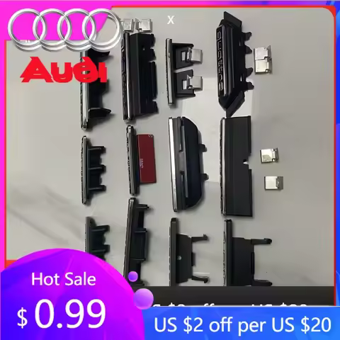 Hub Caps Hot A4 A6 For Audi Audi Quattro Logo Car Front Grill Grille Badge Emblem For Audi A4 A6 Q3 