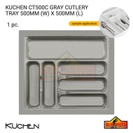KUCHEN CT500C 1pc 487X430mm Gray Polystyrene Cutlery Tray For Kitchen Organizer