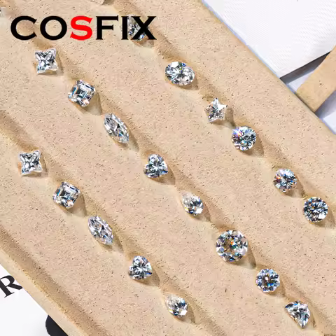 [3EX Cut] Top Belgium Cut Moissanite Stone D Color Pixel Cut Gemstones Lab Grown Diamond Asoka Loose