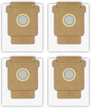 (4 Pack) 104 Dust Bags for iRobot Combo 2 Essential Robot Vacuum Q0520, Plus 405 Combo, Plus 505 Com