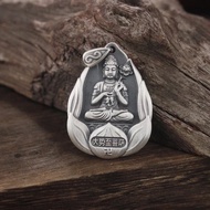 999 Pure Silver Benming Buddha Pendant Men's Sterling Silver Women's Necklace Zodiac Patronus God Of
