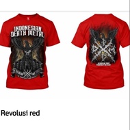 Original Dannis Ts Metal Revolution red baju viral kaos distro gaul Indonesia by Death Metal plus Bo
